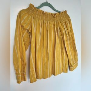 BP Off the Shoulder Striped Blouse